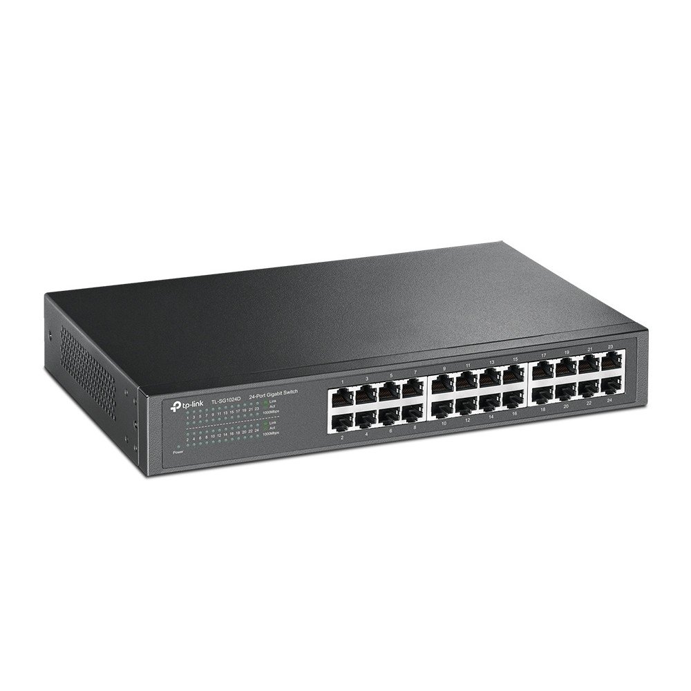 TP-Link TL-SG1024D Коммутатор с 24 гигабитными портами для размещения на столе или в стойке
