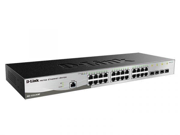 D-Link DGS-1210-28/ME/A2B Управляемый коммутатор 2 уровня с 24 портами 10/100/1000Base-T и 4 портами 1000Base-X SFP
