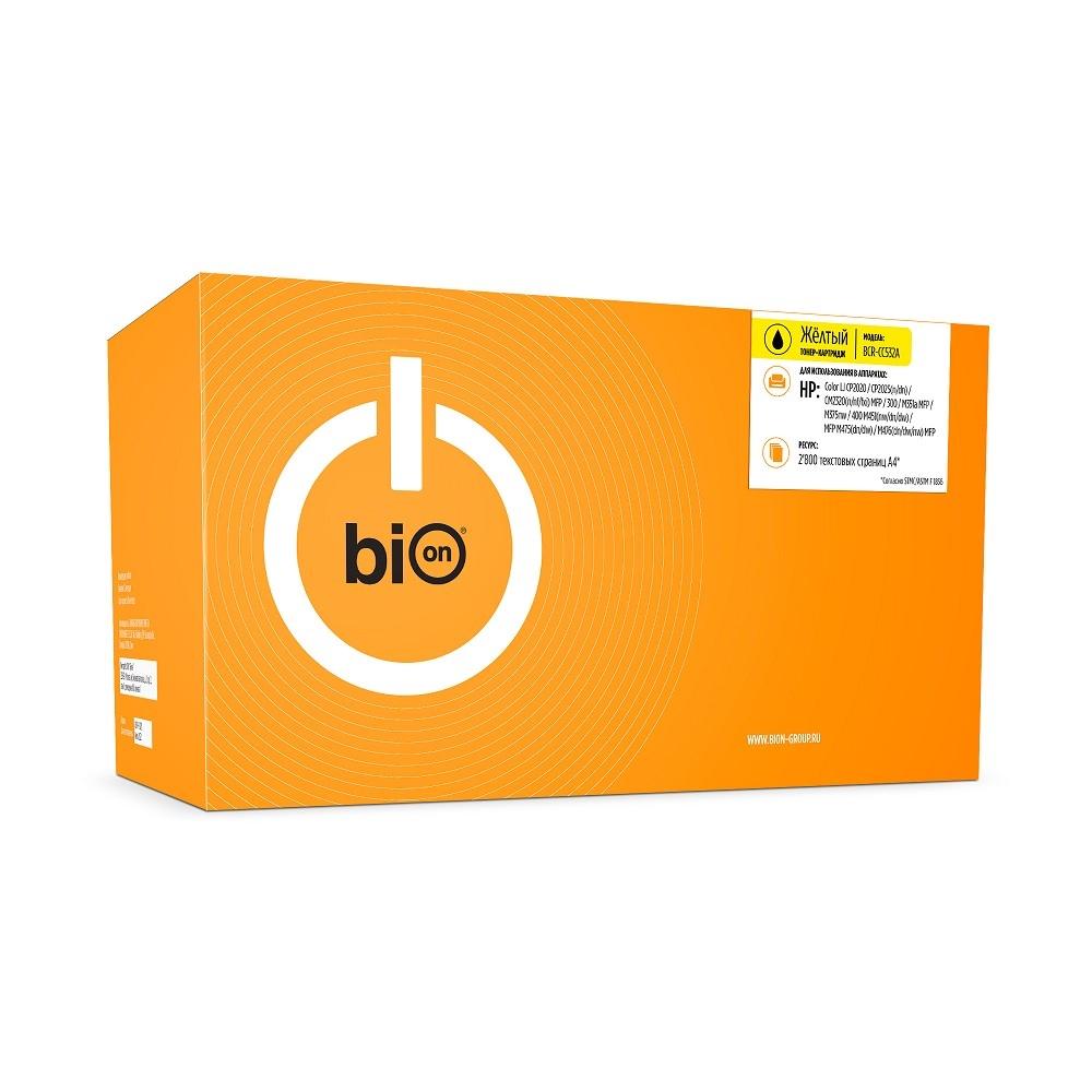 Bion BCR-CC532A Картридж для HP{ LaserJet CM2320/CP2025 }(2800 стр.), Желтый, с чипом