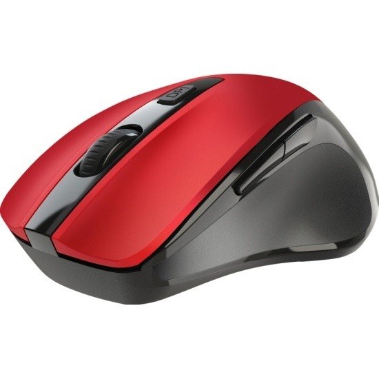 Defender Prime MB-053 { Беспроводная оптическая мышь,красный,6D,800-1600dpi,бесшумн } [52052]