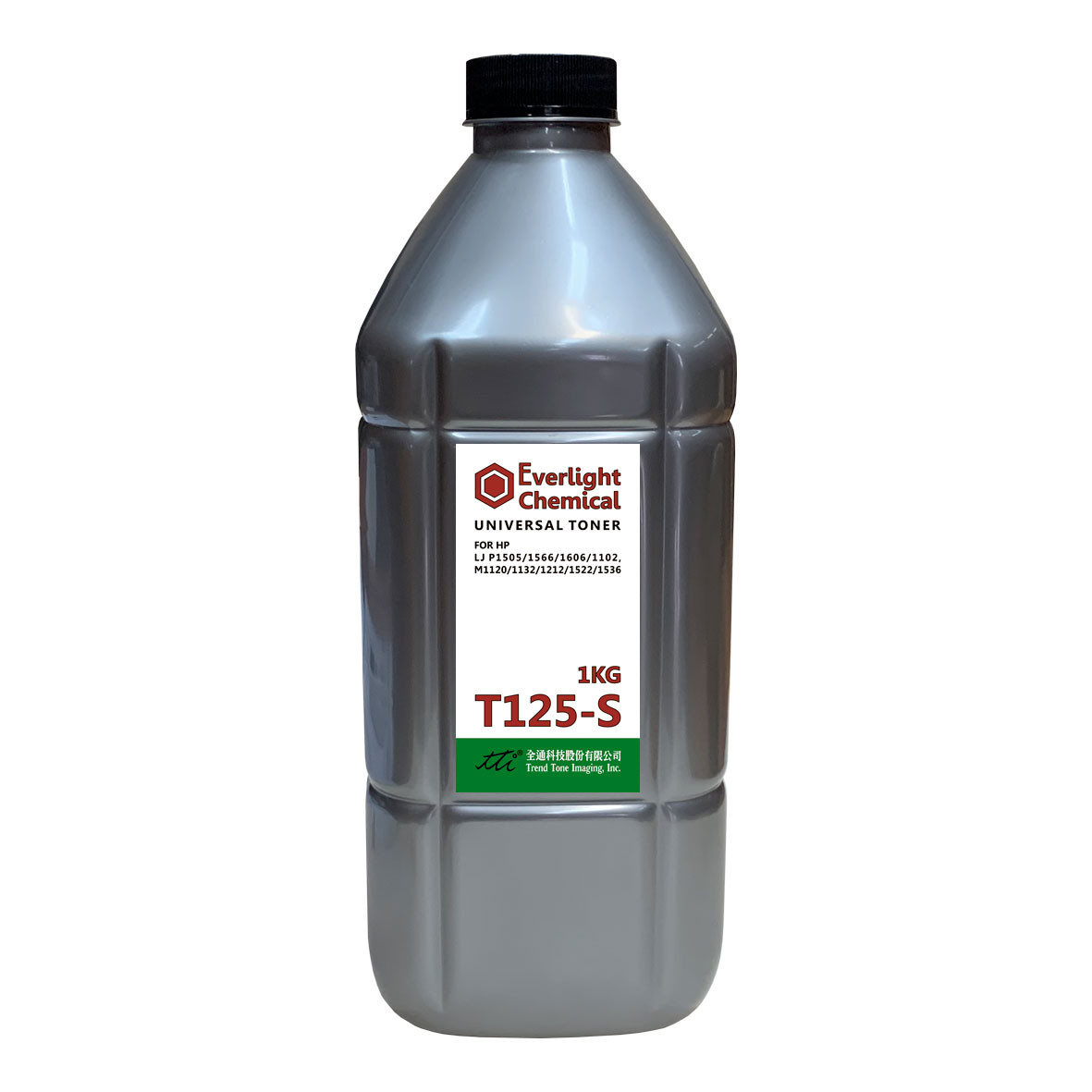 Тонер для HP Универсал тип T125-S (фл,1кг,Everlight/TTI) Silver ATM