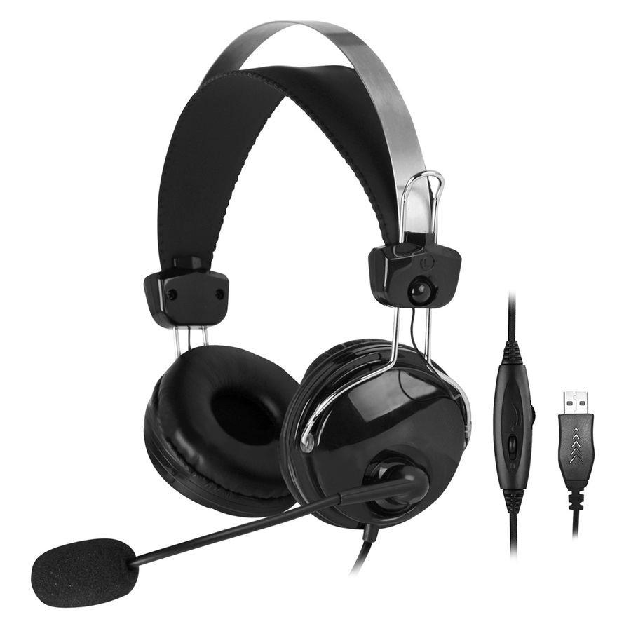 A4 HU-7P черный 2м накладные USB оголовье, HU-7P	