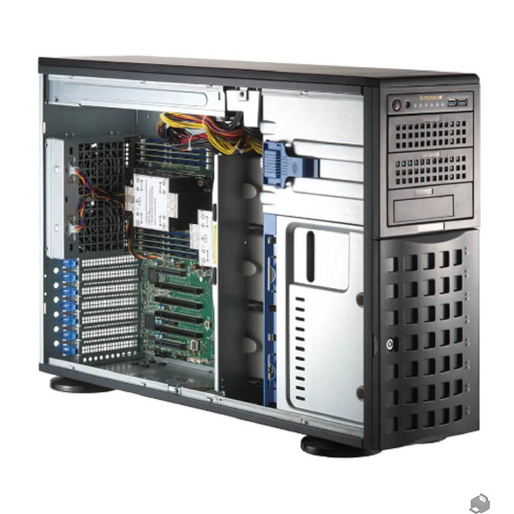 Supermicro SYS-741P-TRT Серверная платформа (X13DEI-T, CSE-745BTS-R1K23BP) (2 x LGA-4677, 16xDDR5 Up to 4TB, 8x3.5" SATA3/SAS/4*NVME, Optional DVD-ROM drive, 2 M.2 NVMe, 4 PCIe 5.0 x16 fh, 2 PCIe 5.