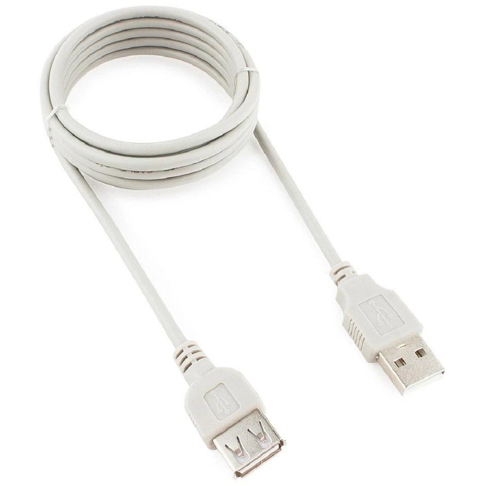 Cablexpert Кабель-удлинитель USB2.0 CC-USB2-AMAF-6, AM/AF, медь, 1.8м, серый, пакет (CC-USB2-AMAF-6-N), ранее CC-USB2-AMAF-6