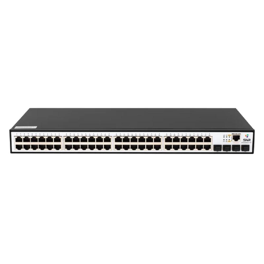 SNR SNR-S2985G-48T-RPS Управляемый гигабитный коммутатор уровня 2, 48 портов 10/100/1000Base-T, 4 порта 100/1000Base-X (SFP), встроенный БП ~220V AC, RPS 12V DC