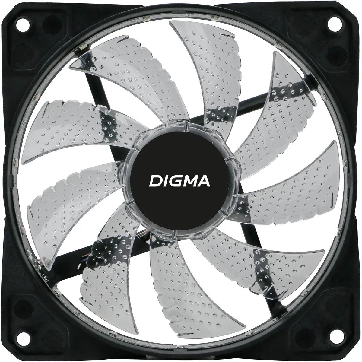 Вентилятор Digma DFAN-FRGB2 RGB 120мм черный 3-pin 4-pin (Molex)  Ret
