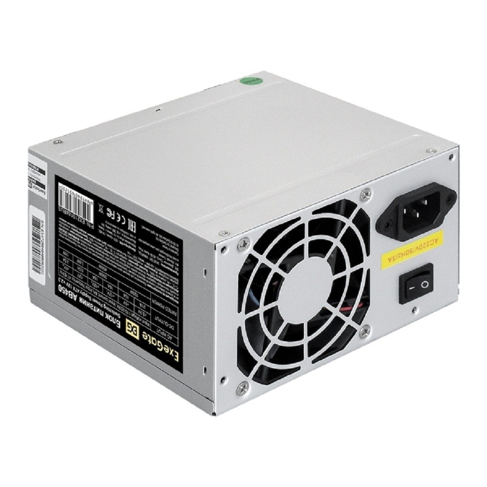 Exegate EX219184RUS / 251766  Блок питания 450W ATX-AB450 OEM, 8cm fan, 24+4pin, 2*SATA, 2*IDE