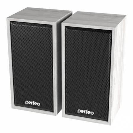 Perfeo колонки "CABINET" 2.0, мощность 2х3 Вт (RMS), белый дуб, USB, PF_A4389