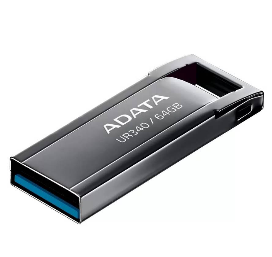 Флеш накопитель 64GB A-DATA UR340, USB 3.2, черный, AROY-UR340-64GBK