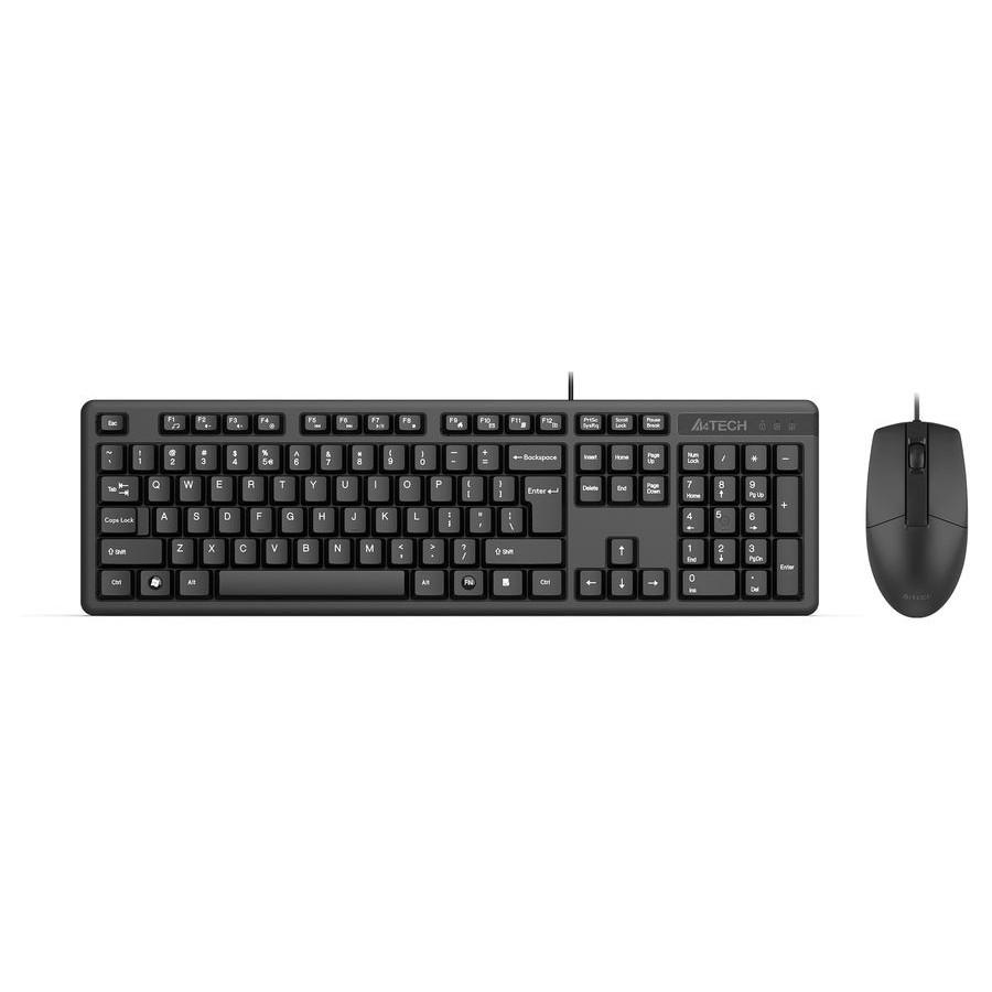 Клавиатура + мышь A4Tech KK-3330 клав:черный мышь:черный USB [1530249], KK-3330 USB (BLACK)