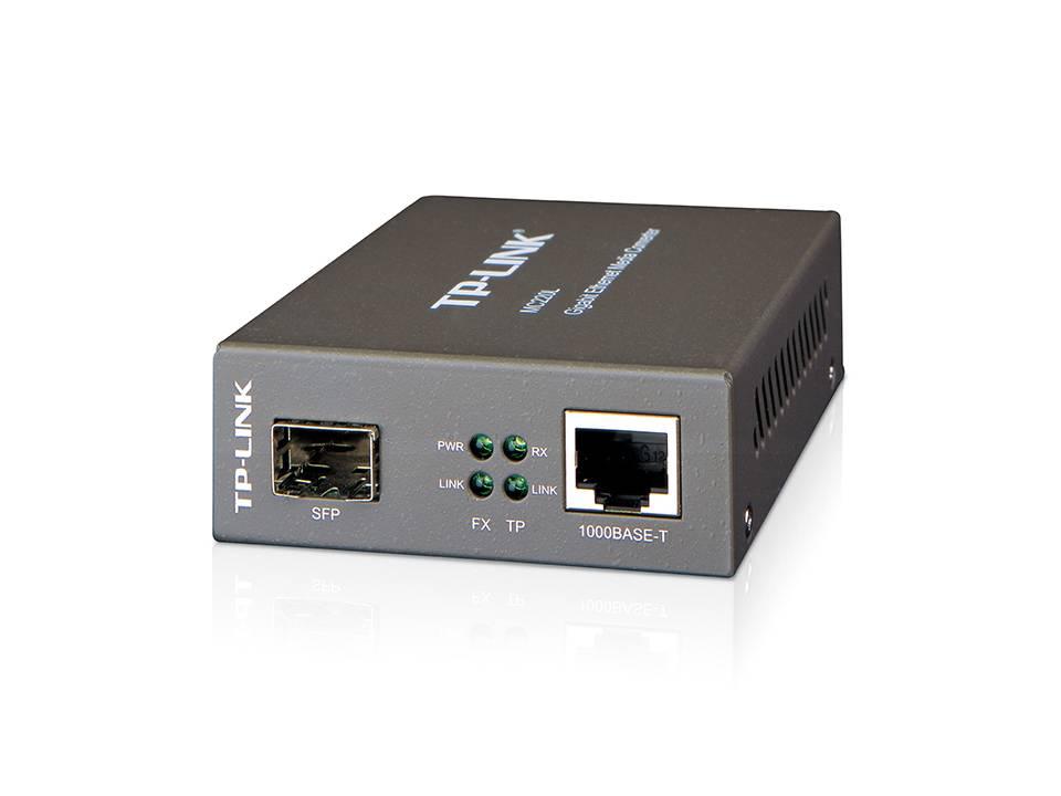 TP-Link MC220L Гигабитный медиаконвертер с разъёмом SC с поддержкой модулей Mini-GBIC