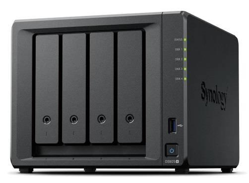 Synology DS925+ Сетевое хранилище 4x2.5"/3.5" SATA, 2хM.2 2280 NVMe SSD, Ryzen R1500B/4x2.2GHz, 4GB DDR4, 2x2,5 Гбит/с