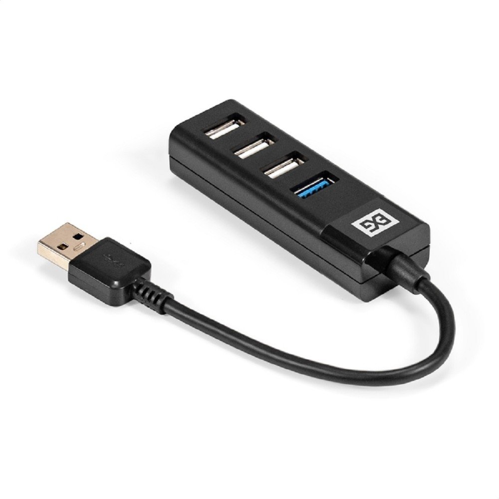 Exegate EX296923RUS USB-Хаб (концентратор) 4-в-1 ExeGate DUB-3213 (кабель-адаптер USB3.0 --> 3xUSB2.0, 1xUSB3.0, Plug&Play, черный)