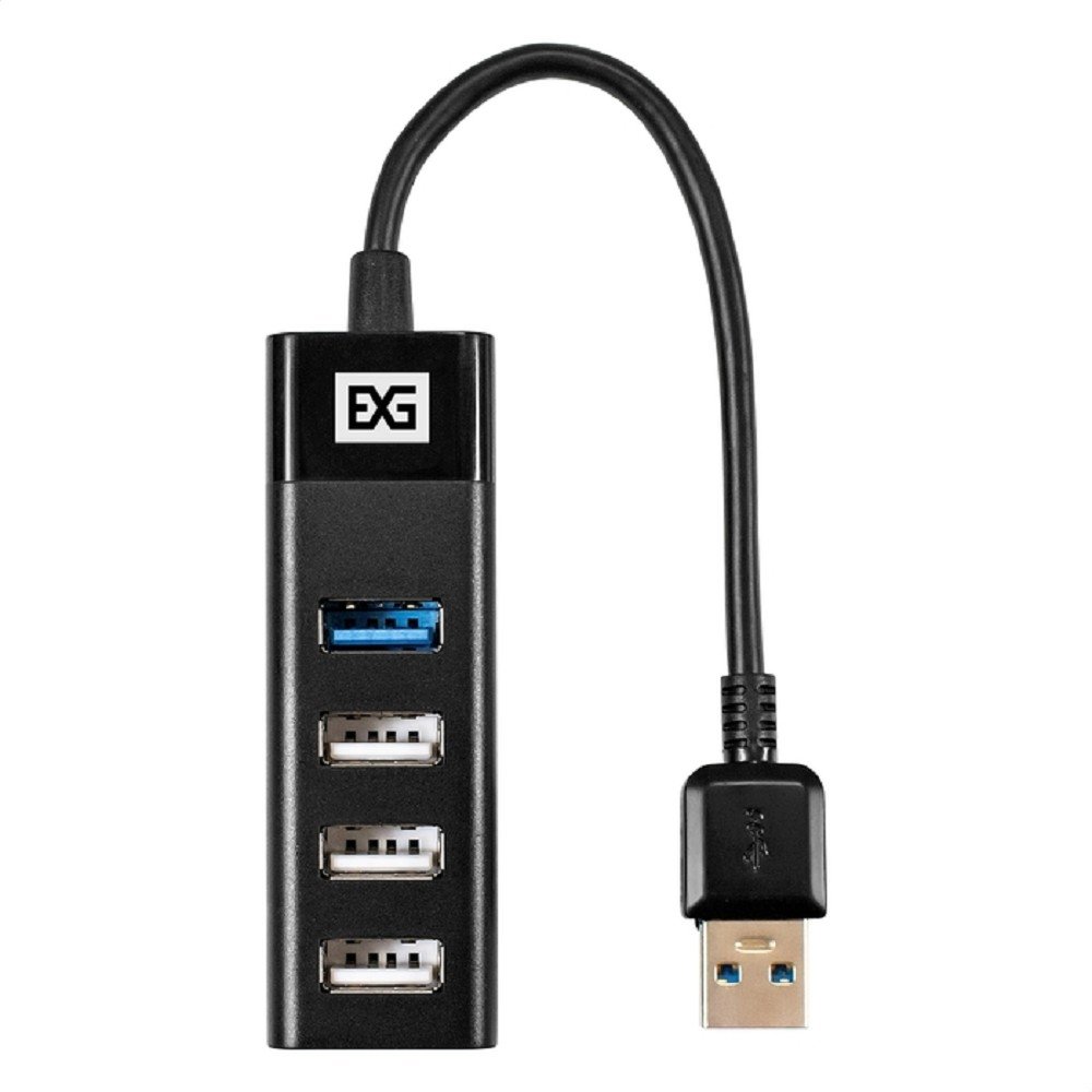 Exegate EX296923RUS USB-Хаб (концентратор) 4-в-1 ExeGate DUB-3213 (кабель-адаптер USB3.0 --> 3xUSB2.0, 1xUSB3.0, Plug&Play, черный)