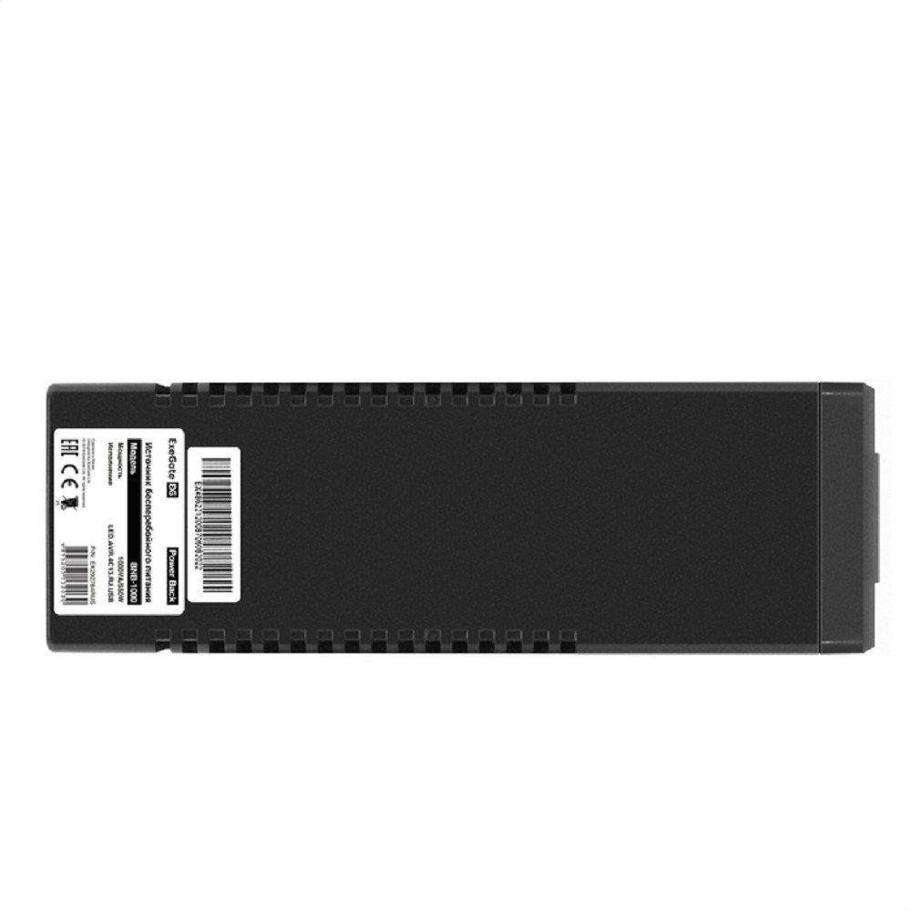 Exegate EX292784RUS ИБП ExeGate Power Back BNB-1000.LED.AVR.4C13.RJ.USB <1000VA/550W, LED, AVR, 4*C13, RJ45/11,USB, Black>