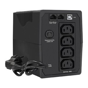 Exegate EX292784RUS ИБП ExeGate Power Back BNB-1000.LED.AVR.4C13.RJ.USB <1000VA/550W, LED, AVR, 4*C13, RJ45/11,USB, Black>