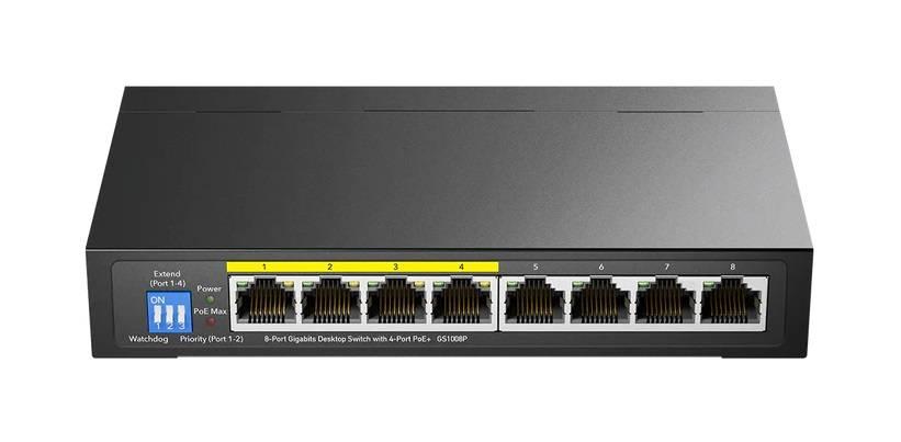 Cudy GS1008P Настольный коммутатор с 8 гигабитными портами (4 порта PoE+)
