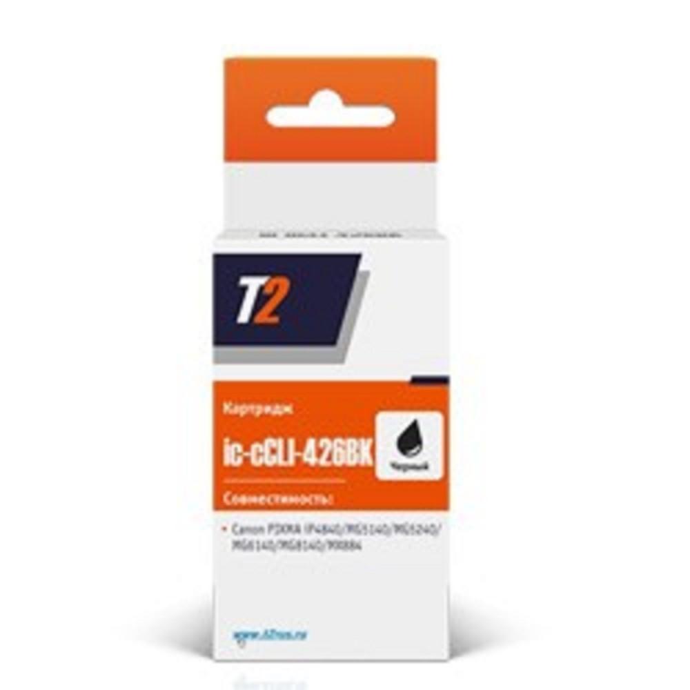 T2 CLI-426BK Картридж (IC-CLI-426-BK) для  Canon Pixma iP4840/MG5140/MG6140/MG8140/MX884 черный с чипом, IC-CCLI-426BK