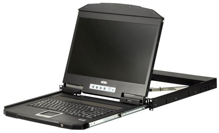 КВМ консоль ATEN 1U Ultra Short Depth 18.5” Short Depth USB HDMI Single Rail LCD Console (1920 x 1080), CL3700NW-ATA-RG