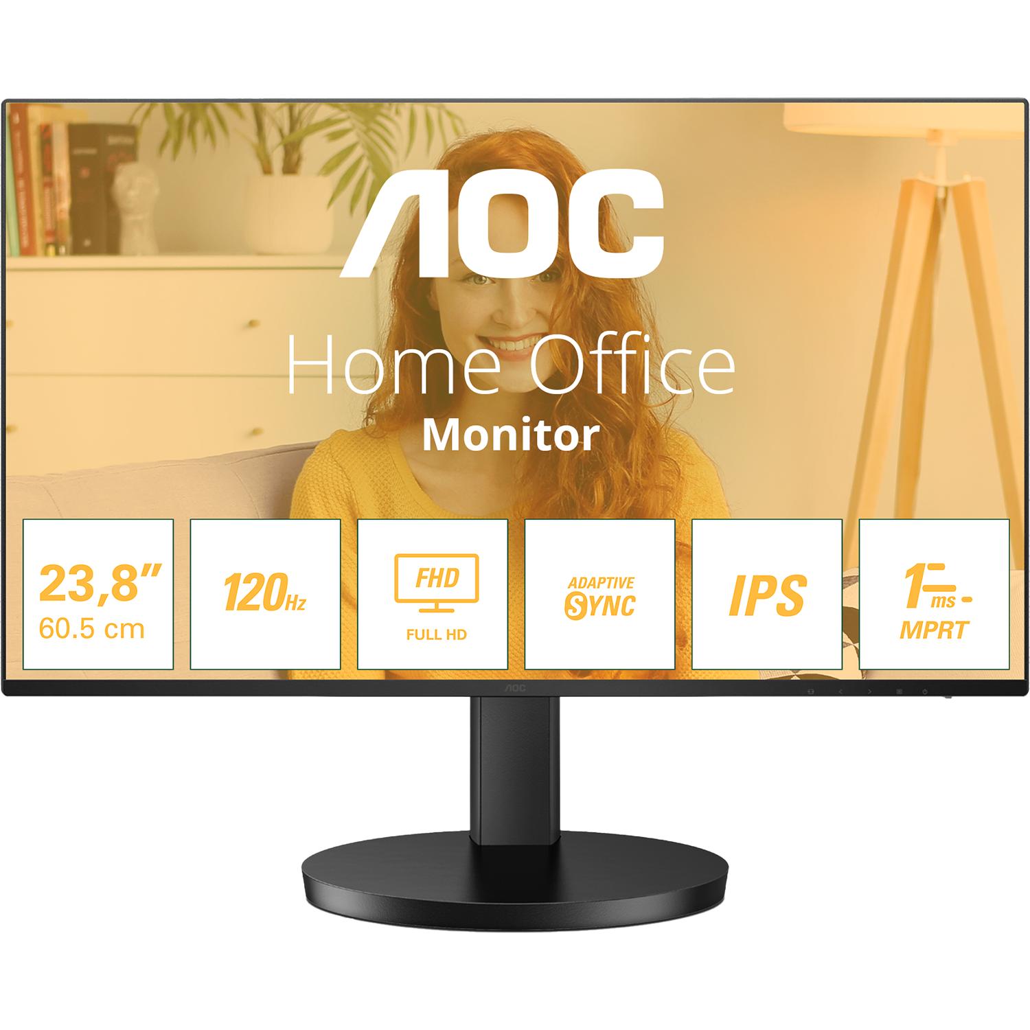 AOC 24B3HA2 23,8 16:9 IPS 1920x1080 100Hz 4ms 250cd 1xVGA  1xHDMI 2Wx2 Internal Black 100x100