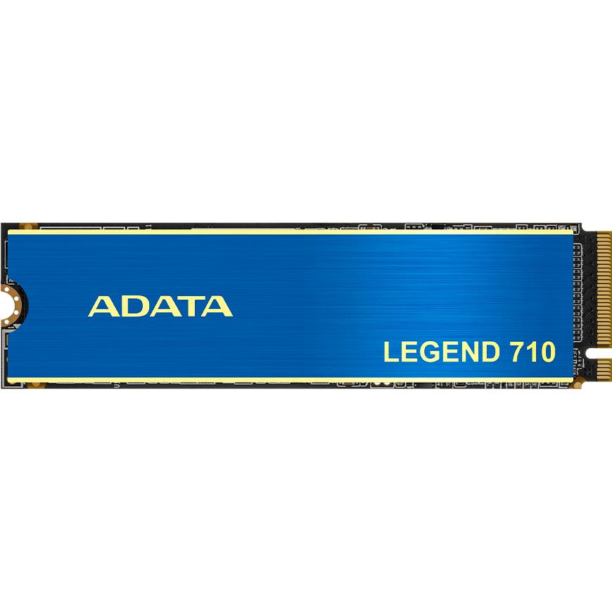 Твердотельный накопитель/ ADATA SSD LEGEND 710, 2048GB, M.2(22x80mm), NVMe 1.4, PCIe 3.0 x4, 3D NAND, R/W 2400/1800MB/s, IOPs 200 000/150 000, TBW 520, DWPD 0.23, with Heat Sink (3 года), ALEG-710-2TCS