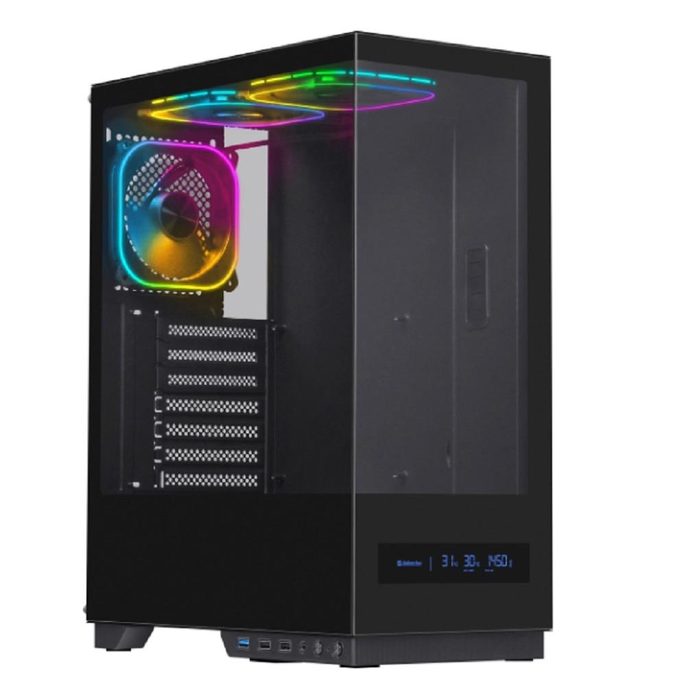 Defender Корпус компьютерный HyperHub Pro черный,ATX,display,TypeC,3fans, 25141