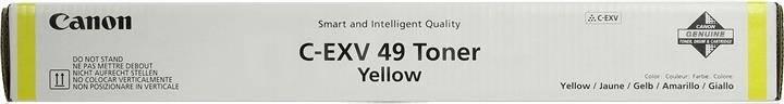 Тонер CANON C-EXV49 Y желтый, 19 000 страниц, 8527B002