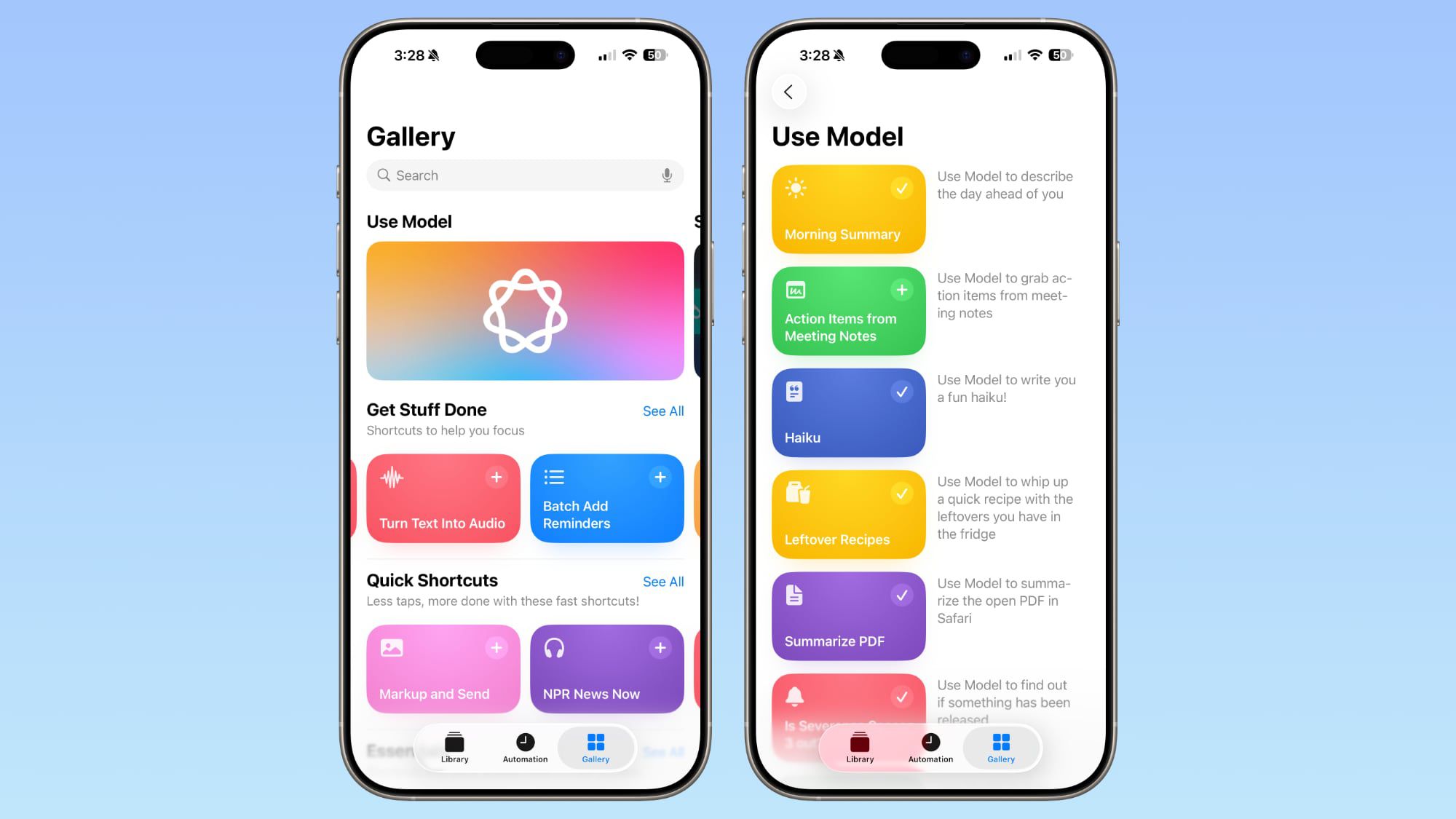 Shortcuts с Apple Intelligence