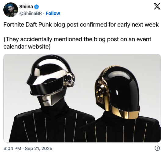 Fornite Daft Punk