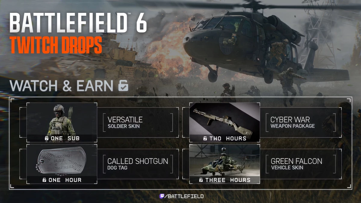 Twitch Drops Battlefield 6