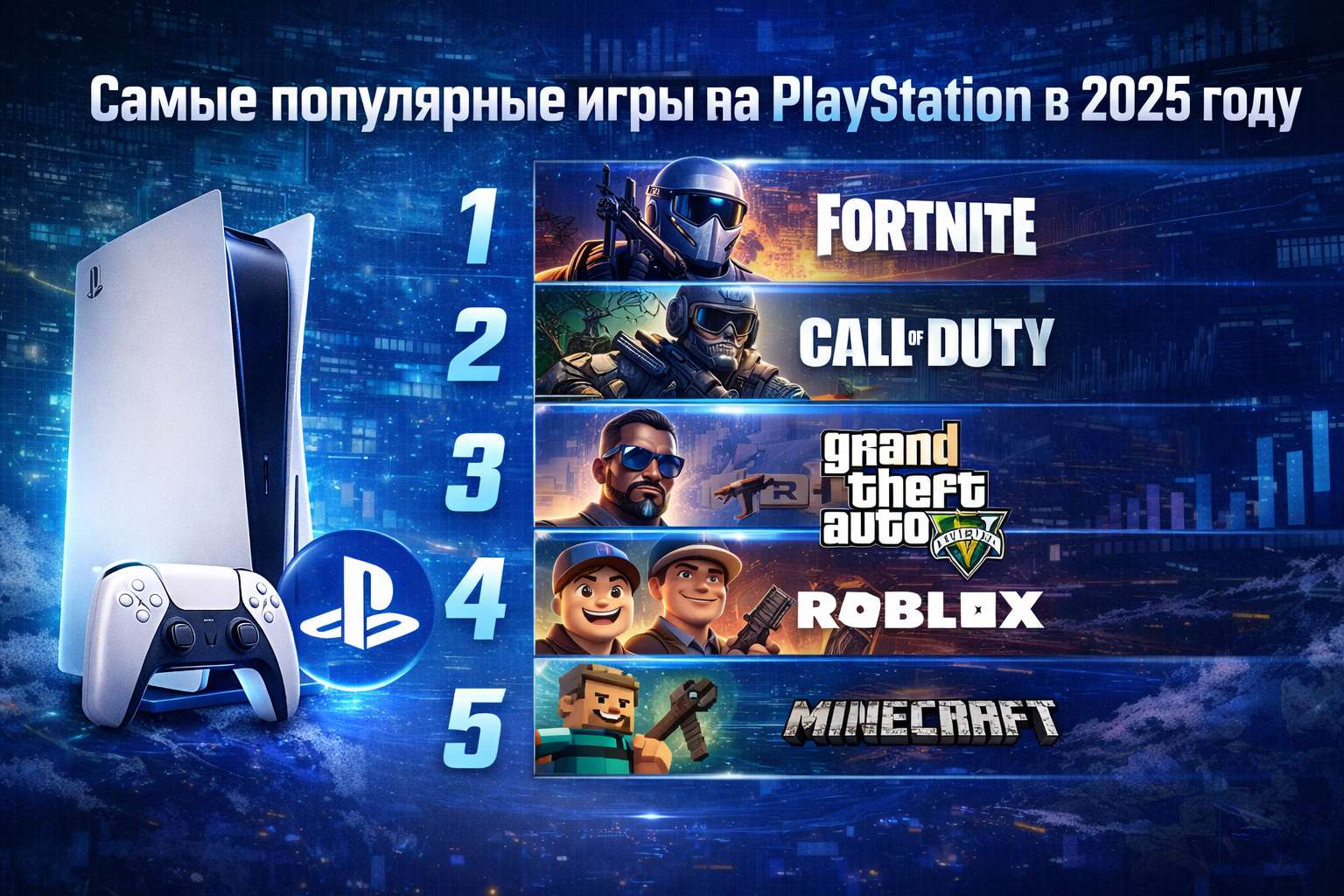 Самые популярные игры на PlayStation в 2025 году