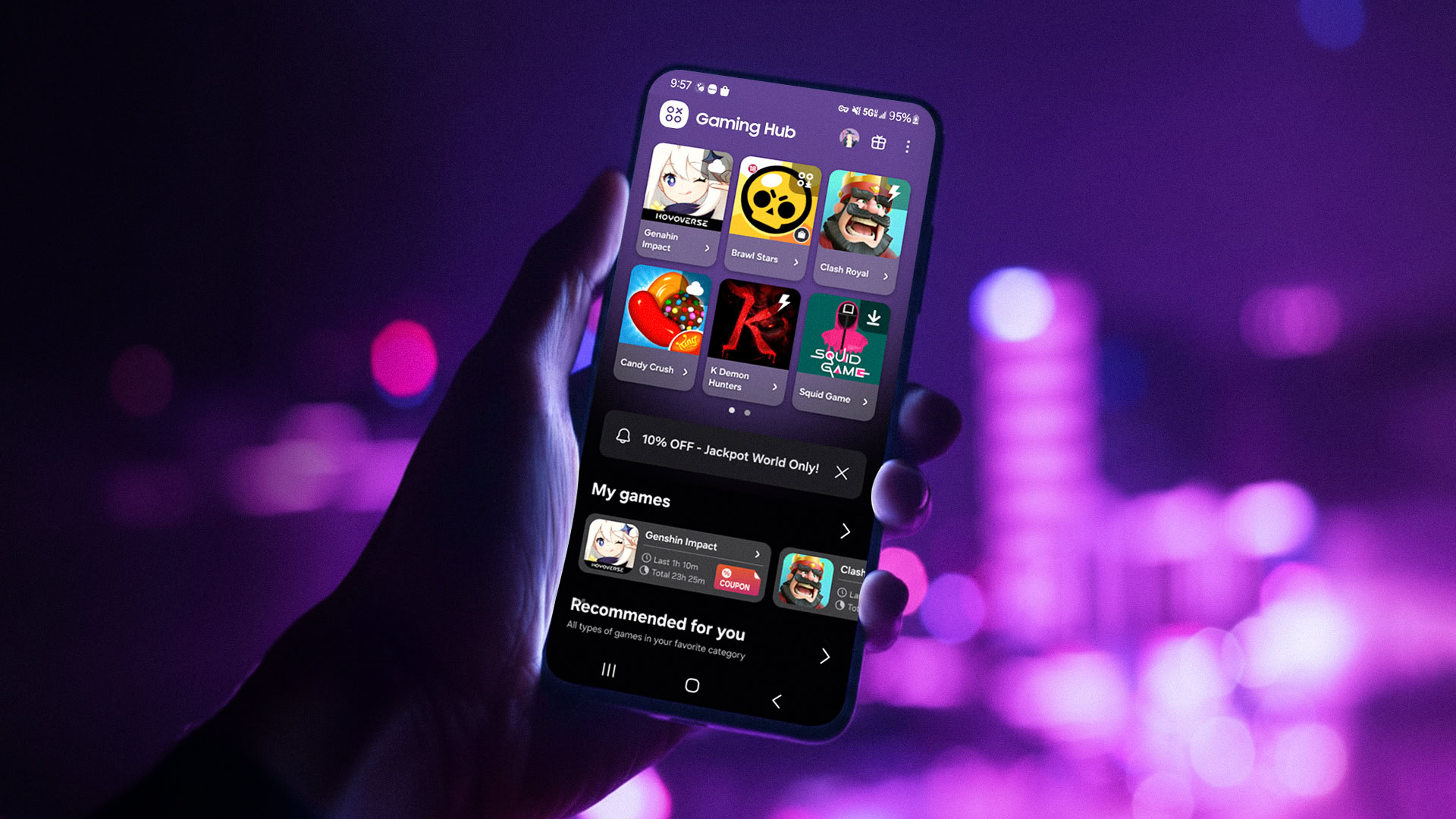 Samsung gaming hub