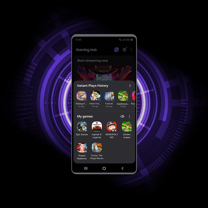Samsung gaming hub