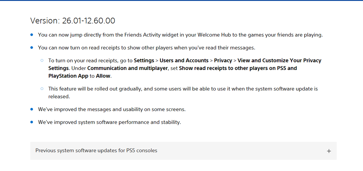 PS5 Update 26.01-12.60.00