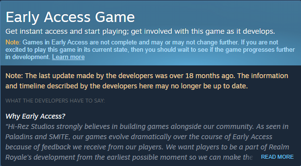 Steam Early Access