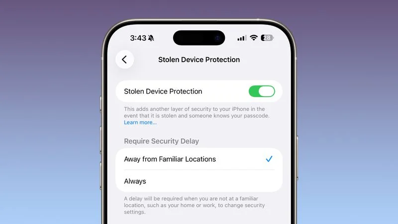 Stolen Device Protection