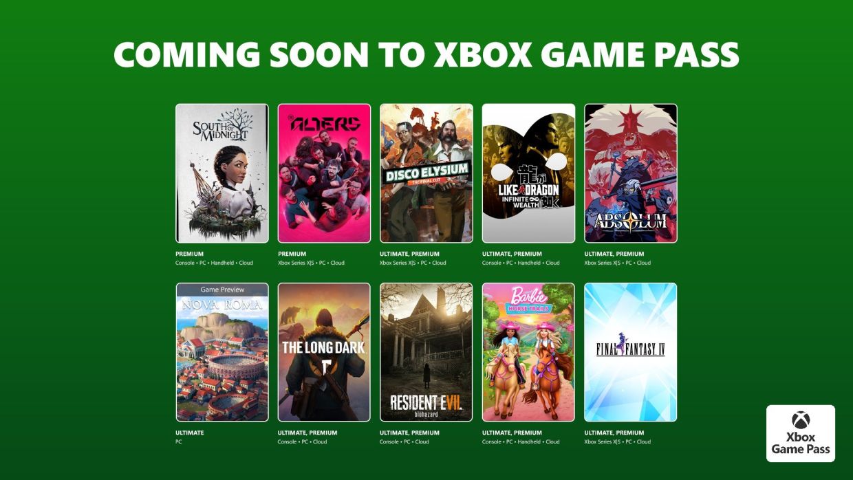 Xbox Game Pass Апрель 2026
